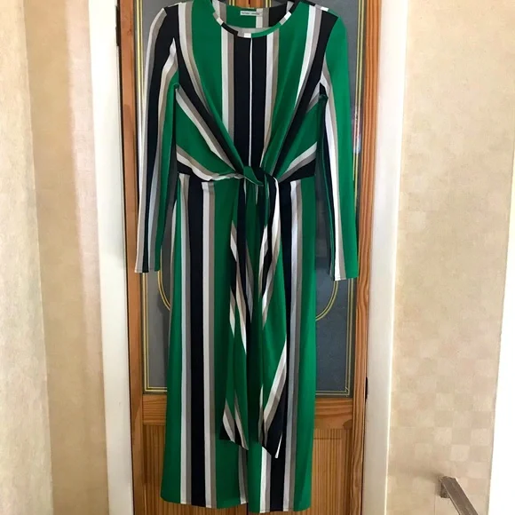 Zara | Dresses | Zara Long Striped Tie Front Dress Size S | Poshmark Zara | Dresses | Zara Long Striped Tie Front Dress Size S | Poshmark